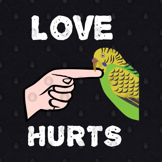 Love Hurts Budgie Parakeet Parrot Biting by Einstein Parrot